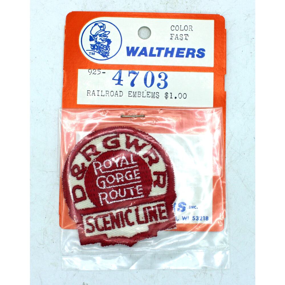 NOS Walthers D&RGWRR Royal Gorge Route Scenic Line Railroad Patch